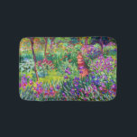 Iris Garden Claude Monet Fine Art Bathroom Mat<br><div class="desc">The Iris Garden at Giverny was painted by French Impressionism painter,  Claude Monet,  in 1900 showing his iris flower garden in Giverny,  France.</div>
