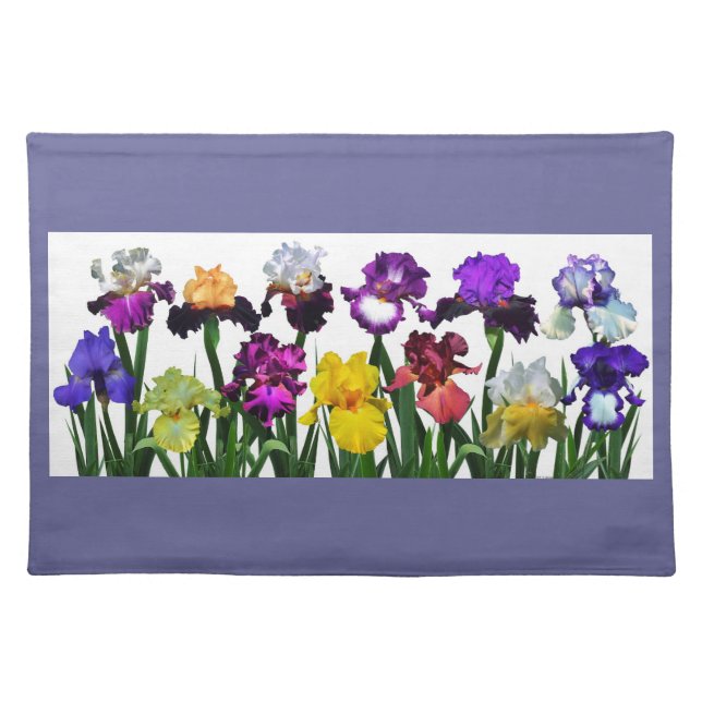 Iris Garden Cloth Placemat (Front)