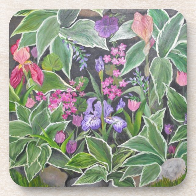 Iris garden coasters (Front)