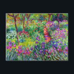 Iris Garden Impressionism Bridal Postcard<br><div class="desc">"Monet's Garden in Giverny",  by French Impressionism artist,  Claude Monet,  in 1900. Customize this postcard bridal shower invitation with your own text.</div>