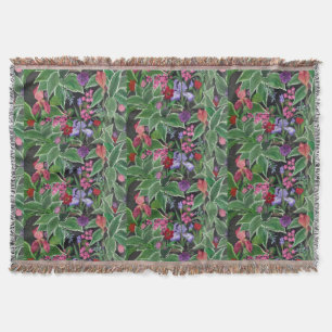 Iris Garden Throw Blanket