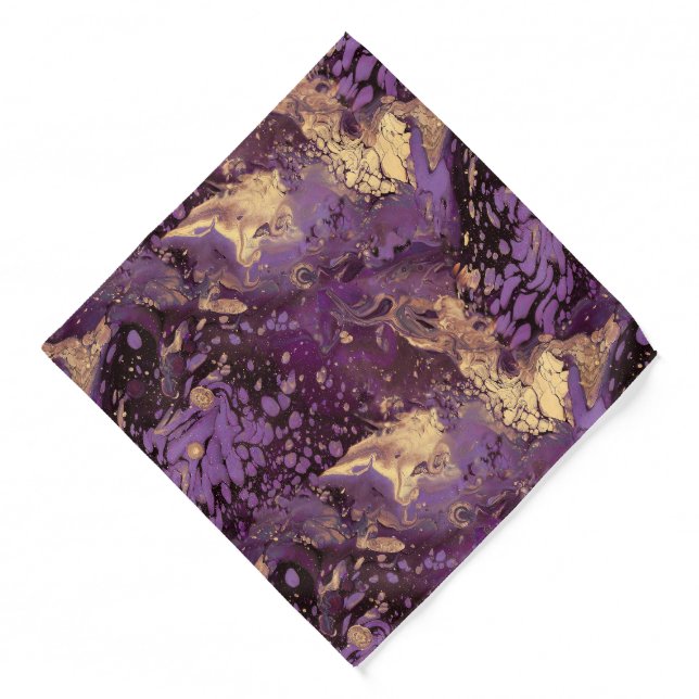 iris gold ink swirl : bandana (Front)