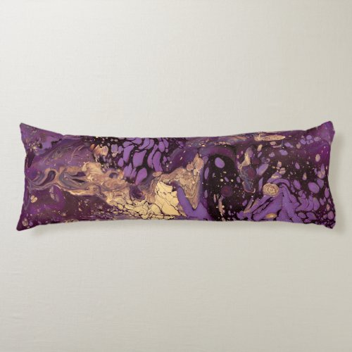 iris gold ink swirl  body pillow