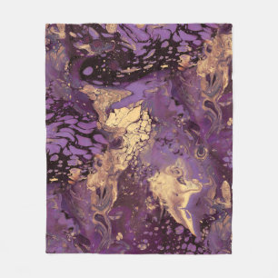 iris gold ink swirl : fleece blanket