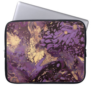 iris gold ink swirl : laptop sleeve