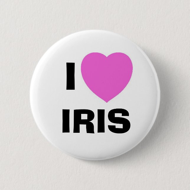 IRIS, I PINBACK BUTTON (Front)