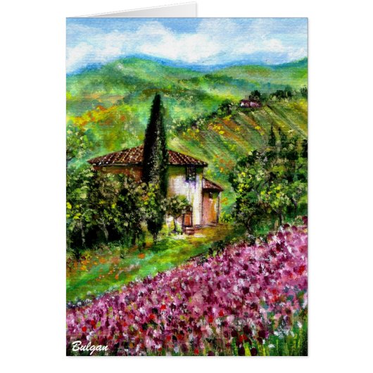 IRIS IN TUSCANY COUNTRYSIDE CARDS (Front)