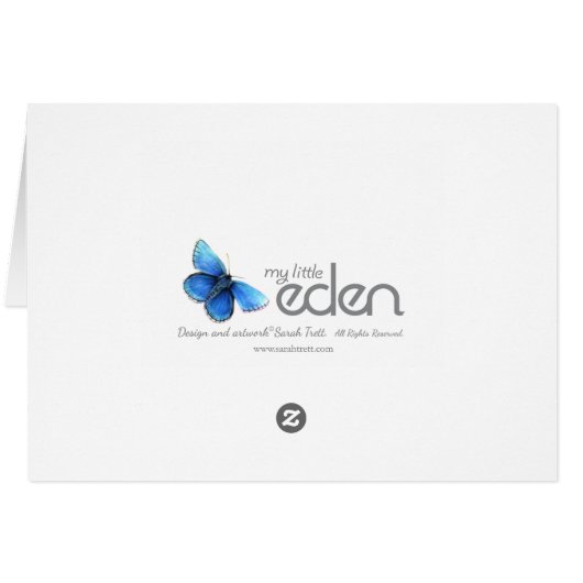 Iris inner beauty silver hue flower art card (Back Horizontal)