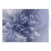 Iris inner beauty silver hue flower art card (Front Horizontal)