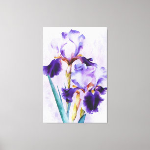 *~* Iris Irises Flower Artsy Painting AP84 Canvas Print