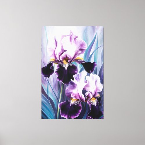  Iris Irises Flower Painting AP84 Canvas Print