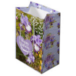 Iris Irises Purple Flower Birthday Girls Name Medium Gift Bag