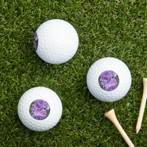 Iris Irises Purple Flower Floral Lavender Golf Balls