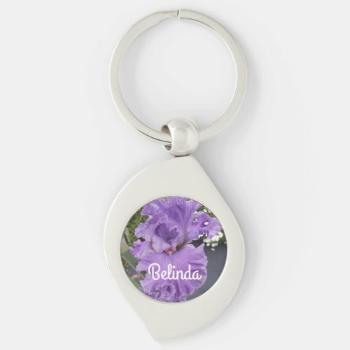 Iris Irises Purple Flower Floral Lavender  Keychain