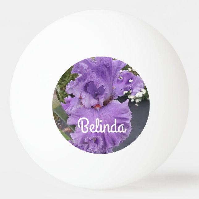 Iris Irises Purple Flower Floral Lavender Ping Pong Ball (Front)