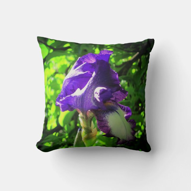 Iris it were spring! throw pillow (Front)
