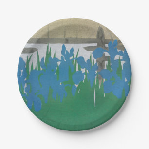 Iris Kamisaka Sekka japan traditional painting art Paper Plates