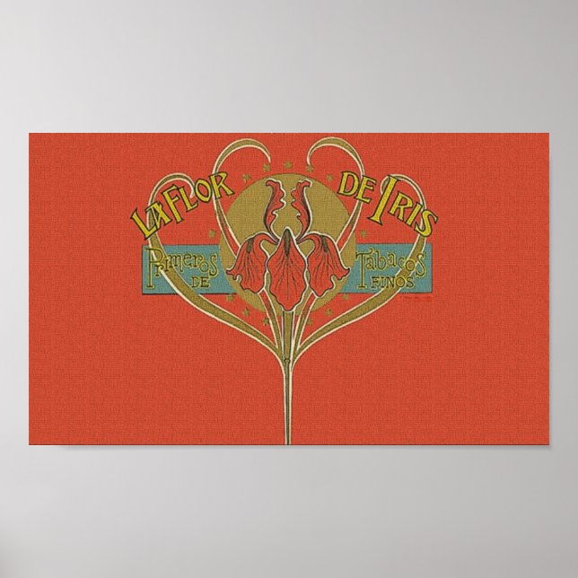 Iris La Flor de Iris Flower Cigar Ad Poster (Front)