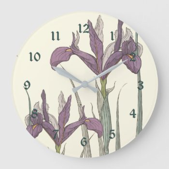 Iris Lace Large Clock by stellerangel at Zazzle