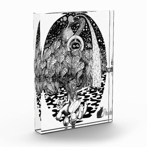 Iris Line Illustration Acrylic Block