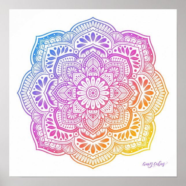 Iris Mandala Fine Art Print (Front)