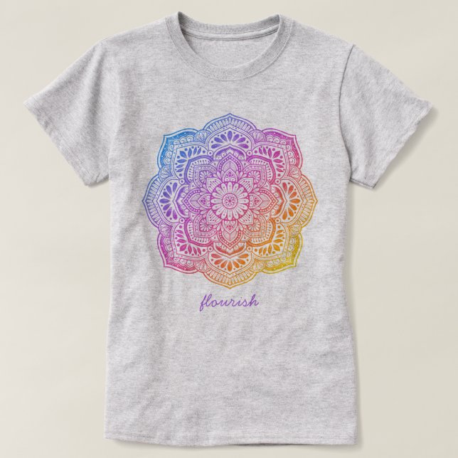 Iris Mandala Personalized T-Shirt (Design Front)