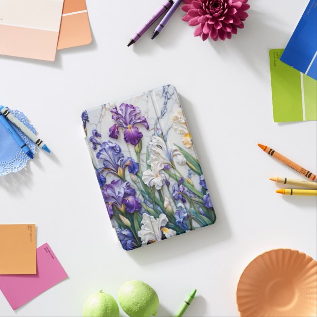 Iris marble iPad case (In Situ)