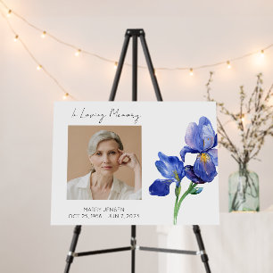 Iris Memorial Photo Funeral Foam Board