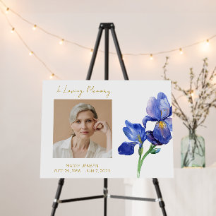Iris Memorial Photo Funeral Foam Board