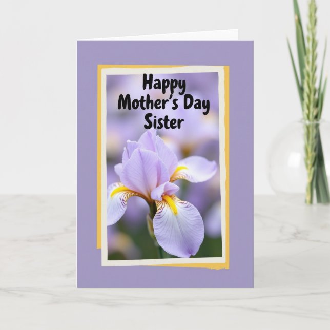 Iris Mothers Day Wishes Card (Front)