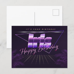 Iris Name First name pura postcard birthday