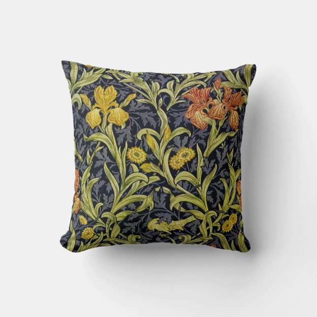 Iris Nights Throw Pillow (Front)
