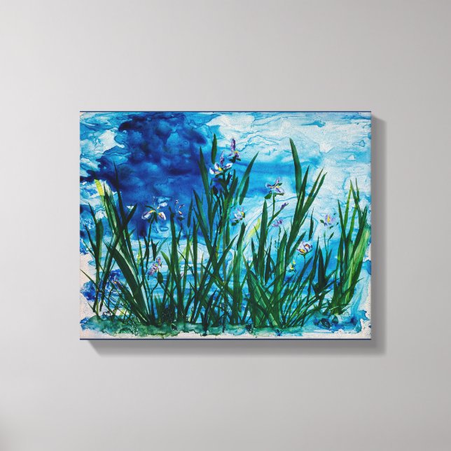 Iris on the Water Edge Canvas Print (Front)