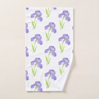 Iris Pattern Bath Towel Set