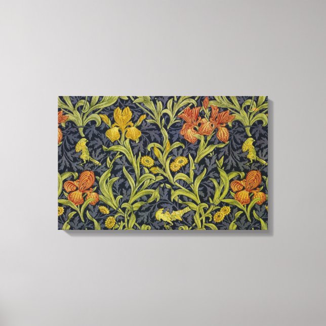 Iris Pattern (by William Morris) Canvas Print (Front)