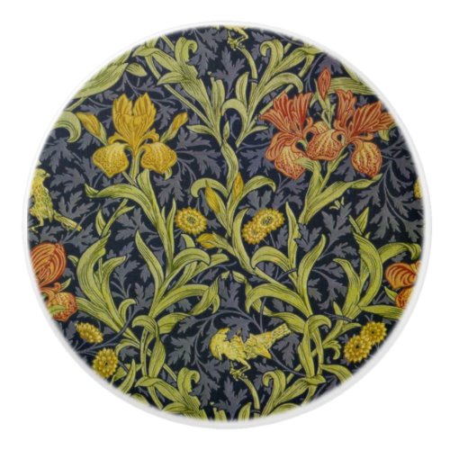 Iris Pattern by William Morris Ceramic Knob