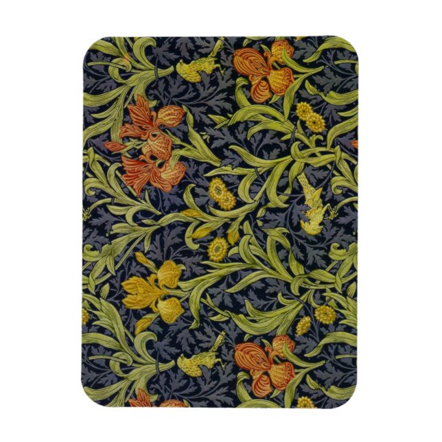 Iris Pattern (by William Morris) Magnet (Vertical)