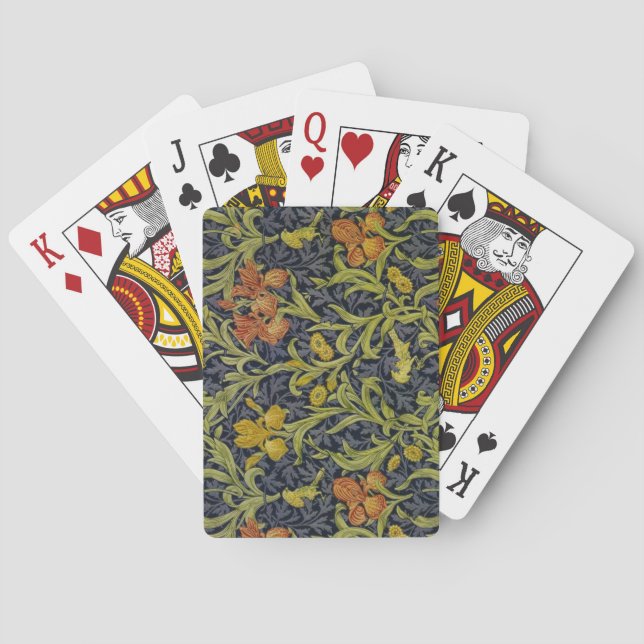 Iris Pattern (by William Morris) Poker Cards (Back)