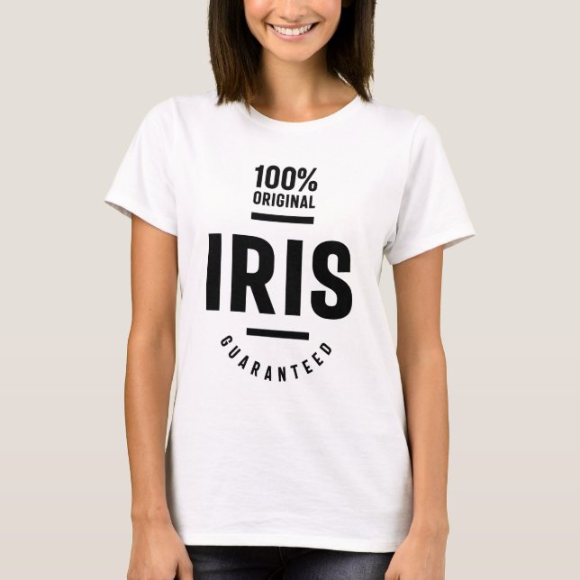 Iris Personalized Name Birthday Gift T-Shirt (Front)