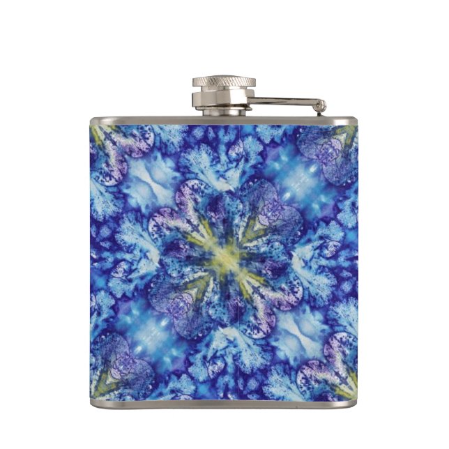 Iris Print Design Flask (Back)