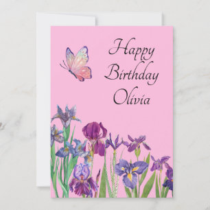 Iris Pumila name birthday card