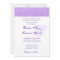 Iris Purple and White Damask Wedding Invitation