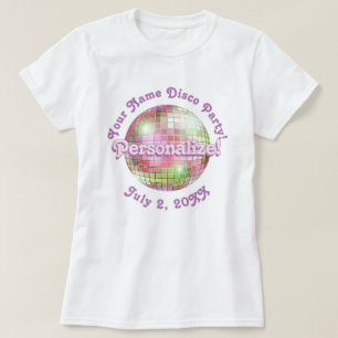 Iris Retro Disco Ball PERSONALIZED T-Shirt