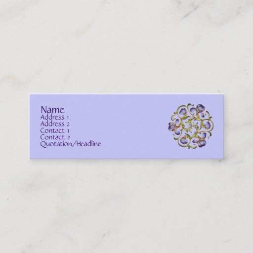 Customizable Iris Ring Profile Card Business Cards