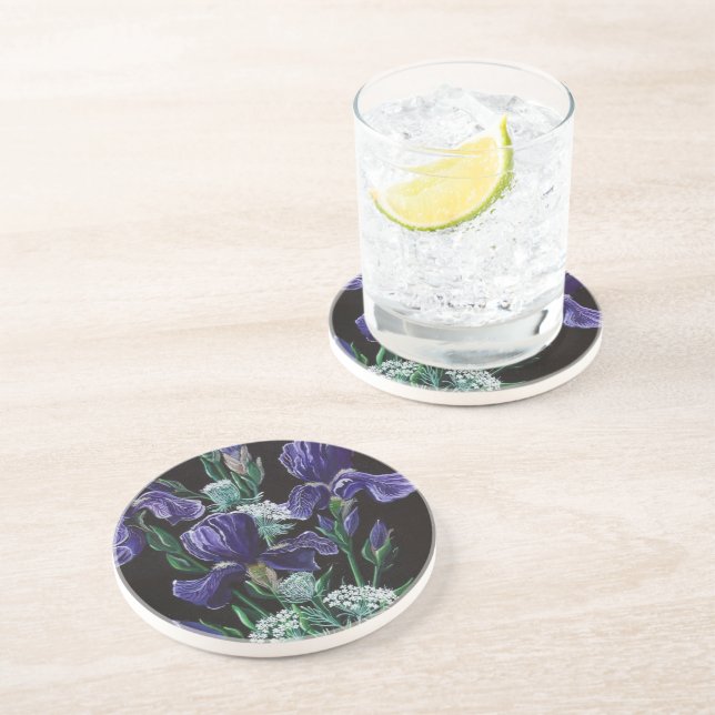 Iris Sandstone Coaster (Side)