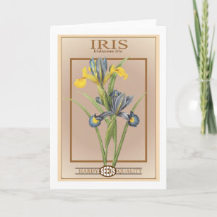 iris seed packet card