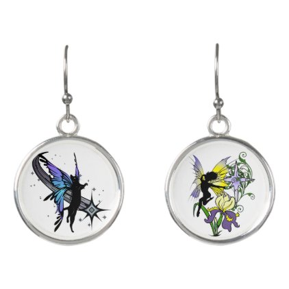 Iris Shadow Fairy and Cosmic Kitty Earrings