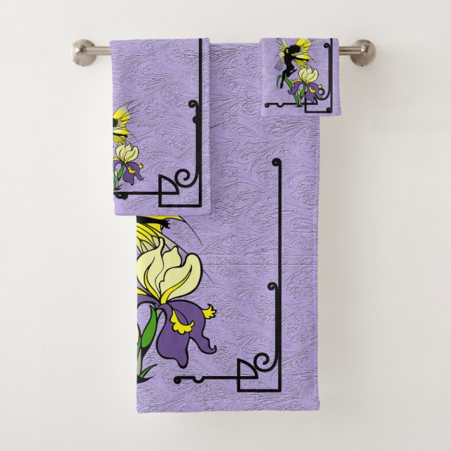 Iris Shadow Fairy Bath Towel Set (Insitu)