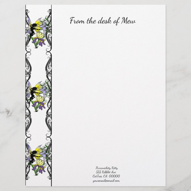 Iris Shadow Fairy Letterhead (Front)
