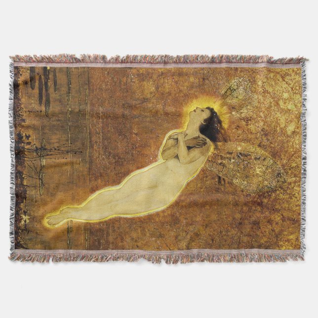 Iris, Spirit of the Rainbow Throw Blanket (Front)